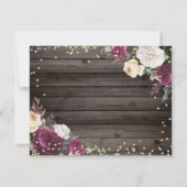 Invitation Diamants d'or Fleurs Bourgogne Lancement de la rép (Dos)