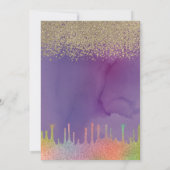 Invitation Diamants d'or moderne Rainbow Drives Quinceañera (Dos)