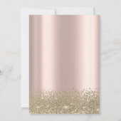 Invitation Diamants d'or moderne Rose Gold Sweet 16 (Dos)