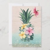 Invitation Diamants d'Or, Plage d'Ananas Sweet 16 (Dos)