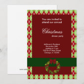 Invitation Diamants du dîner de Noël (Devant / Derrière)