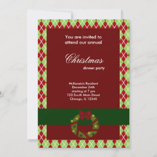 Invitation Diamants du dîner de Noël