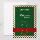 Invitation Diamants du dîner de Noël (Devant / Derrière)