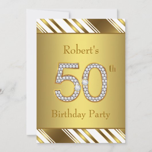 Invitation Diamants et Or 50e anniversaire (Devant)