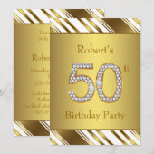 Invitation Diamants et Or 50e anniversaire (Devant / Derrière)