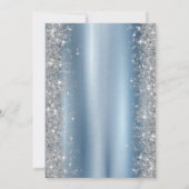 Invitation Diamants étincelants d'argent bleu 85e anniversair (Dos)