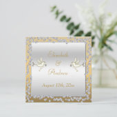 Invitation Diamants fascinants d'or et d'argent et épouser de (Debout devant)