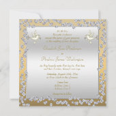 Invitation Diamants fascinants d'or et d'argent et épouser de (Dos)