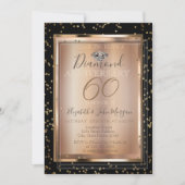Invitation Diamants Festive Chic, Cadre Mariage Anniversaire (Devant)