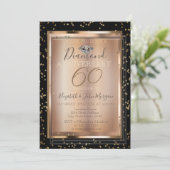 Invitation Diamants Festive Chic, Cadre Mariage Anniversaire (Debout devant)