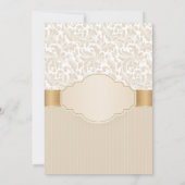 Invitation Diamants Floral Damask Quinceañera (Dos)