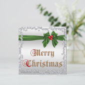 Invitation Diamants glamour et soie Sash Bow Noël (Debout devant)