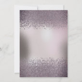 Invitation Diamants modernes Rose or métal Quinceañera (Dos)