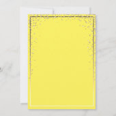 Invitation Diamants Or Cap Graduation Jaune (Dos)