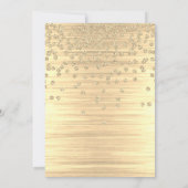 Invitation Diamants Or Chic Mariage Anniversaire (Dos)