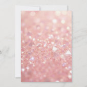 Invitation Diamants or Rose brillant Chic Photo Sweet 16 (Dos)