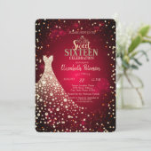 Invitation Diamants, Robe, Doux Rouge 16 (Debout devant)