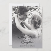 Invitation Diamants romantiques Photo 60 Anniversaire Mariage (Devant)