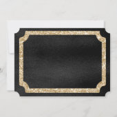 Invitation Diamants rose et or Parties scintillant sur Billet (Dos)