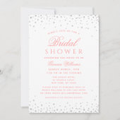 Invitation Diamants roses Fête des mariées moderne de luxe (Devant)