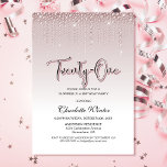 Invitation Diamants roses glamour Surprise 21e anniversaire<br><div class="desc">Organisez votre fête de 21e anniversaire surprise et invitation vos amis et ceux qui vous sont chers avec cette invitation de fête d'anniversaire de diamants roses glamour.</div>