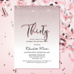 Invitation Diamants roses glamour Surprise 30e anniversaire<br><div class="desc">Organisez votre fête d'anniversaire de 30e anniversaire surprise et invitation vos amis et ceux qui vous sont chers avec cette invitation de fête d'anniversaire de diamants roses glamour.</div>