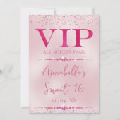 Invitation Diamants Roses Glamour VIP (Devant)