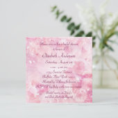 Invitation Diamants roses rose Fête des mariées rose (Debout devant)