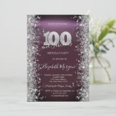 Invitation Diamants Silver Sparkle Bordeaux 100e Anniversaire (Debout devant)