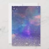 Invitation Diamants violets modernes Paint Splash Sweet 16 (Dos)