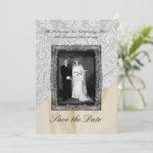 Invitation Diamond 60e anniversaire Mariage Enregistrer la da (Debout devant)