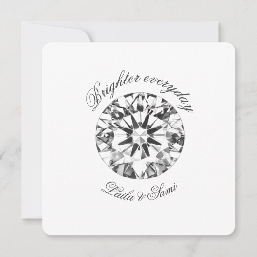 Invitation Diamond Classic Round Brighter together 2026 -  (Devant)