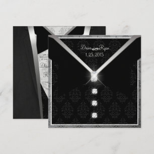 Invitation Diamond Cravate Noire