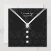 Invitation Diamond Cravate Noire (Devant)