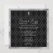 Invitation Diamond Cravate Noire (Dos)