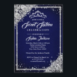 Invitation Diamond Dentelle Étincelle Tiara Marine Sweet sixt<br><div class="desc">Invitations de Sweet sixteen plus élégantes dans le Little Bayleigh Store</div>
