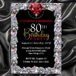 Invitation Diamond Glam 80th Birthday<br><div class="desc">Glam Diamond Sparkly Invitation Pour Les Femmes À L'Occasion Du 80E Anniversaire. Il Est Facile De Changer L'Exemple De Texte En Vous Propre En Cliquant Sur Personnaliser. Cliquez Sur Personnaliser/Modifier Avec L'Outil De Création Pour Modifier Le Type De Police, La Couleur De Police, La Taille De Police, Ou Pour Ajouter/Supprimer/Modifier...</div>