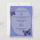 Invitation Diamond Hearts & Butterflies 100e anniversaire (Dos)