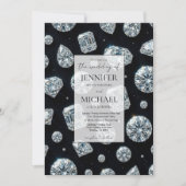 Invitation Diamond High End Formal | Mariage QR Code de Luxe (Devant)