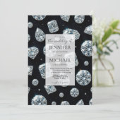 Invitation Diamond High End Formal | Mariage QR Code de Luxe (Debout devant)