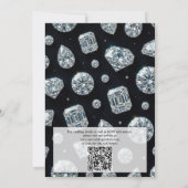 Invitation Diamond High End Formal | Mariage QR Code de Luxe (Dos)