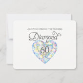 Invitation Diamond mariage amour si forte aquarelle coeur dan (Devant)