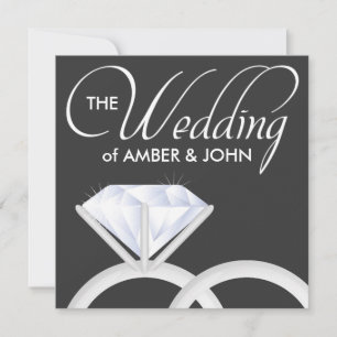 Invitation Diamond Mariage Rings (Noir)