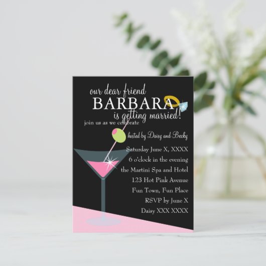 Invitation Diamond Martini (Debout devant)