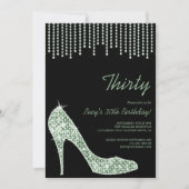 Invitation Diamond Mint Stiletto & Beads 30e anniversaire (Devant)