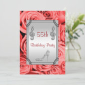 Invitation Diamond Music Note, Stiletto & Red Roses 55e (Debout devant)