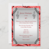 Invitation Diamond Music Note, Stiletto & Red Roses 60e (Dos)