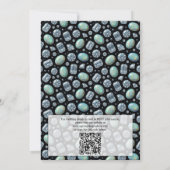 Invitation Diamond + Opales Formel | Luxe Code QR Mariage (Dos)