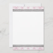 Invitation Diamond Pearl talons hauts Baby shower de la petit (Dos)