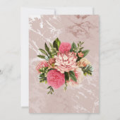 Invitation Diamond princesse robe blush chic quinceanera (Dos)